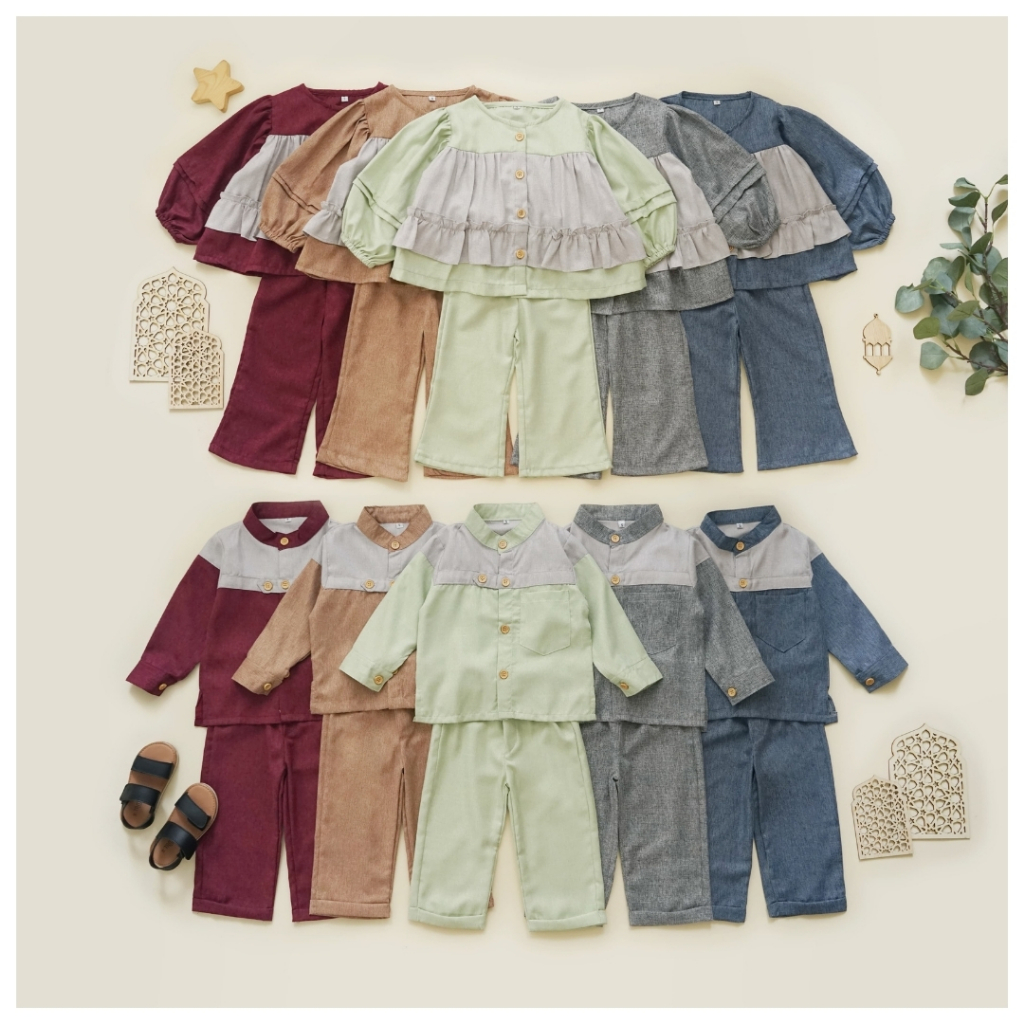 LITTLE.GYA - AMIR AMIRA COUPLE SET | BAJU MUSLIM ANAK 1 - 8TH