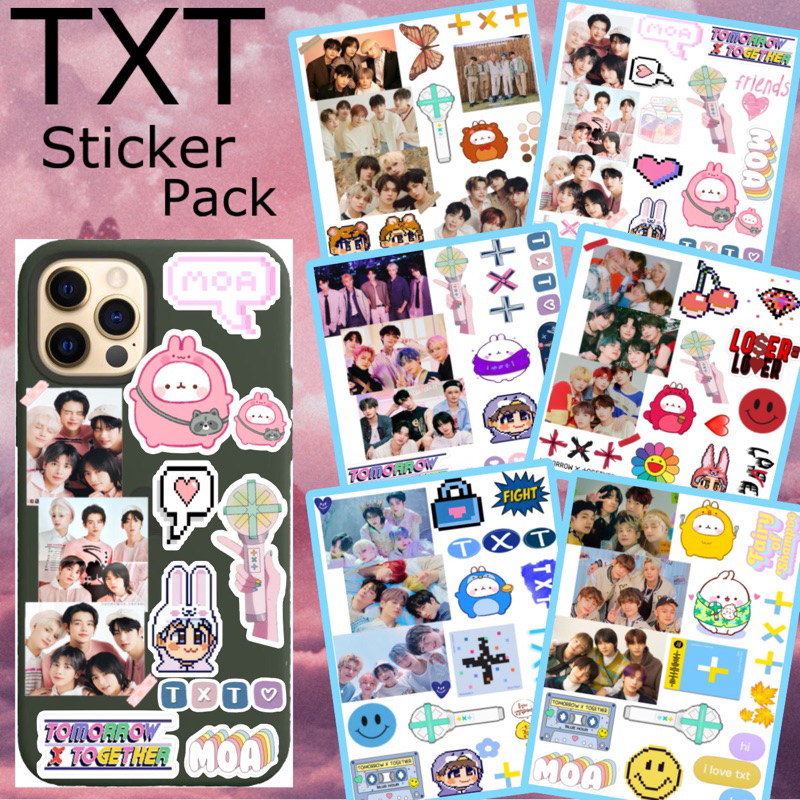 STIKER TXT Ot5 Aesthetic Deco / Sticker TXT Yeonjun Soobin Taehyun Hueningkai Beomgyu / Stiker Kpop 