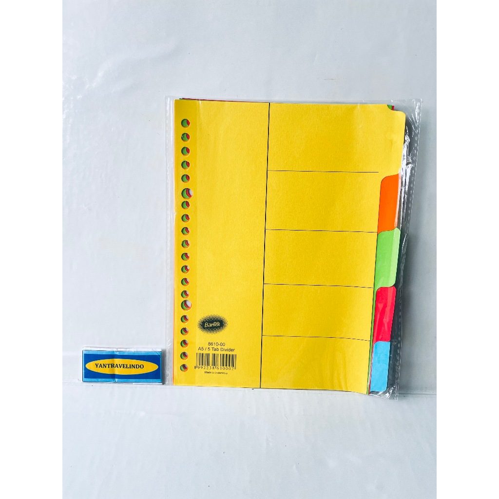 

PEMBATAS BUKU A5 TAB DIVIDER LOOSE LEAF KERKUALITAS TEBAL ISI 5 PCS WARNA