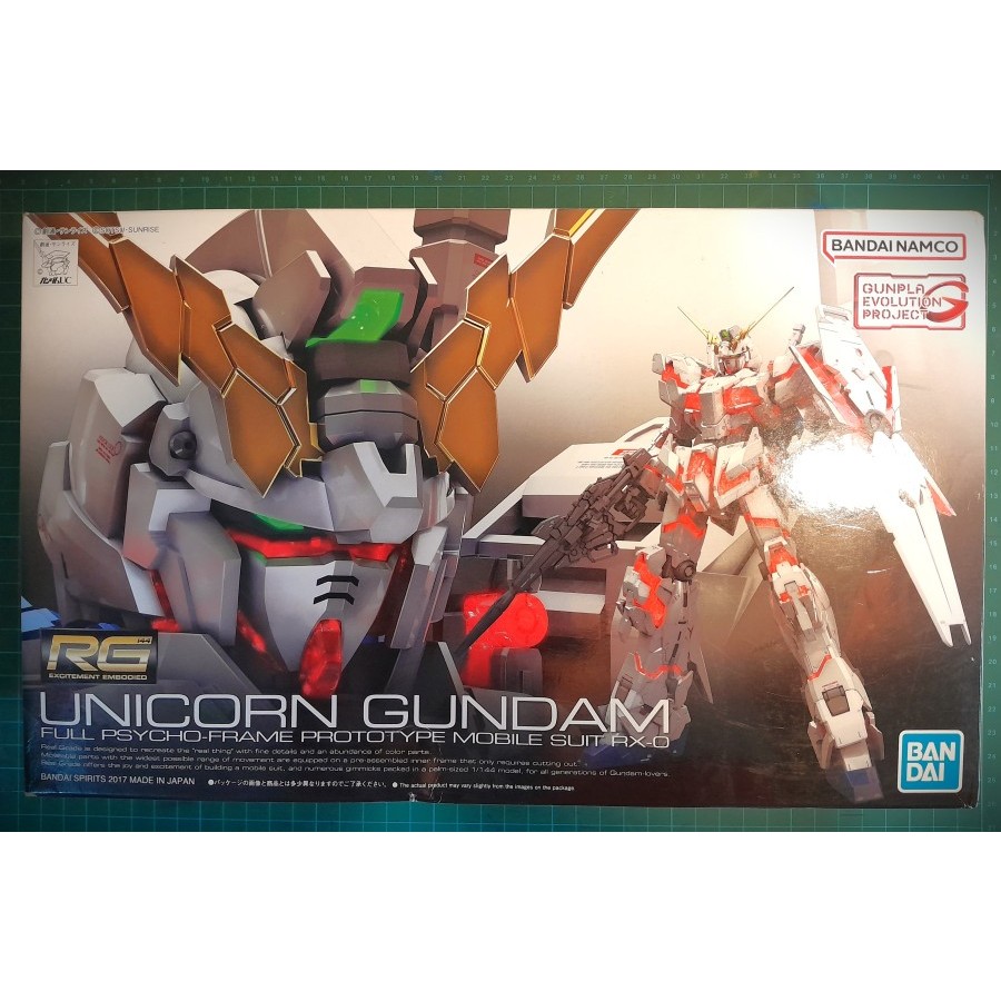 RG 1/144 RX-0 Unicorn Gundam bandai MIB belum rakit