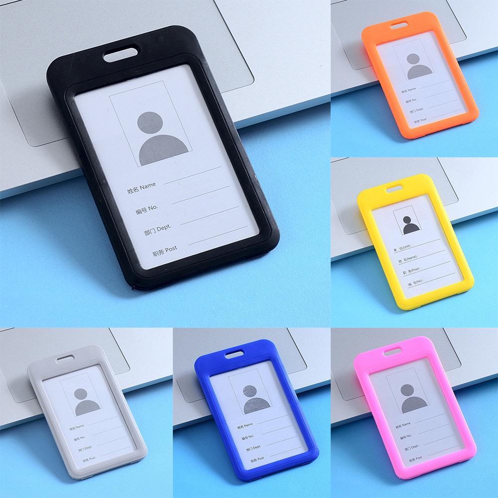 

Tempat ID Card Holder Case Name Card Plastik 2 Sisi Holder Card Depan Belakang