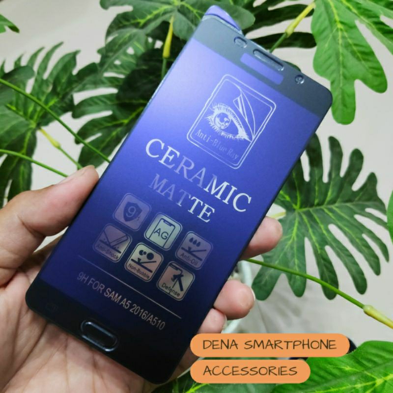 Tempered Glass Samsung A5 2016 A510 Ceramic Blue Ray