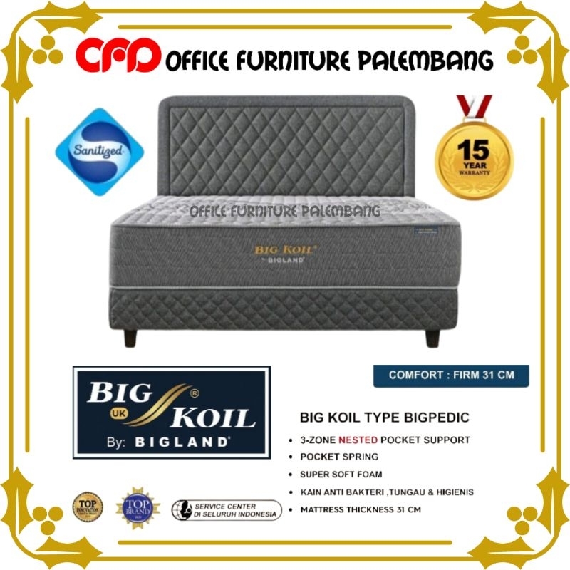 springbed bigland big koil BIG PEDIC matras kasur spring bed full set