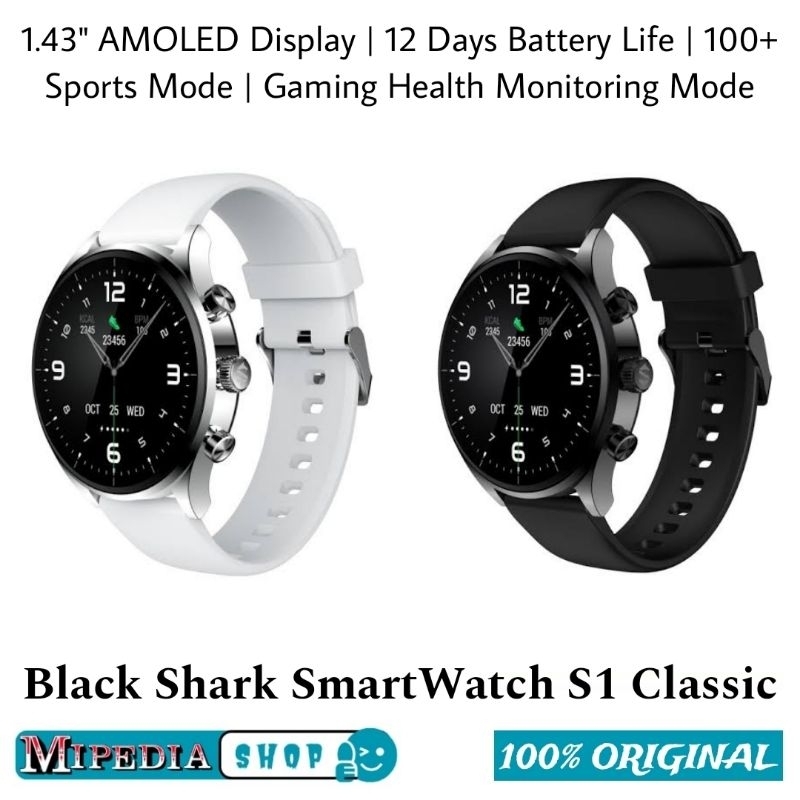 Blackshark S1 Classic SmartWatch 1.43 AMOLED Display 100+ Sport Mode