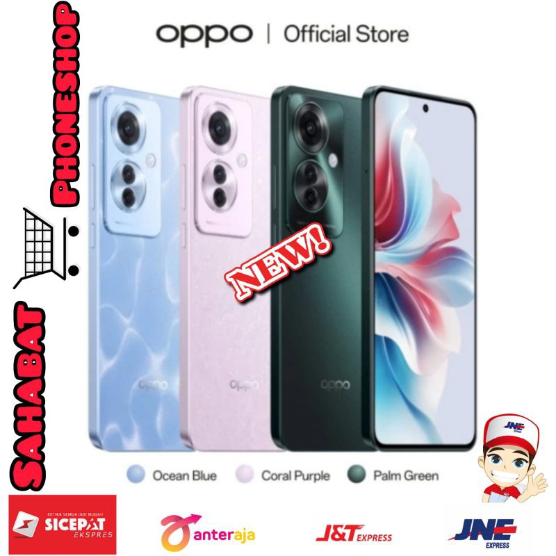 OPPO RENO 11F 5G RAM 8/256 GB(8GB+8GB EXPANSION RAM) GARANSI RESMI