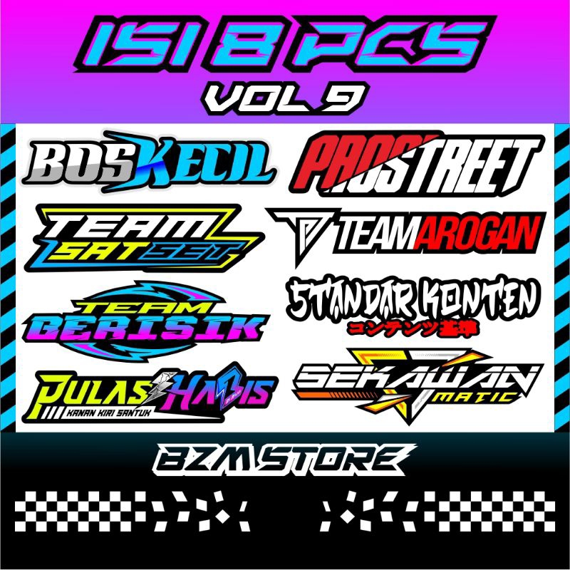 

Stiker Vol9 Isi 8pcs Original