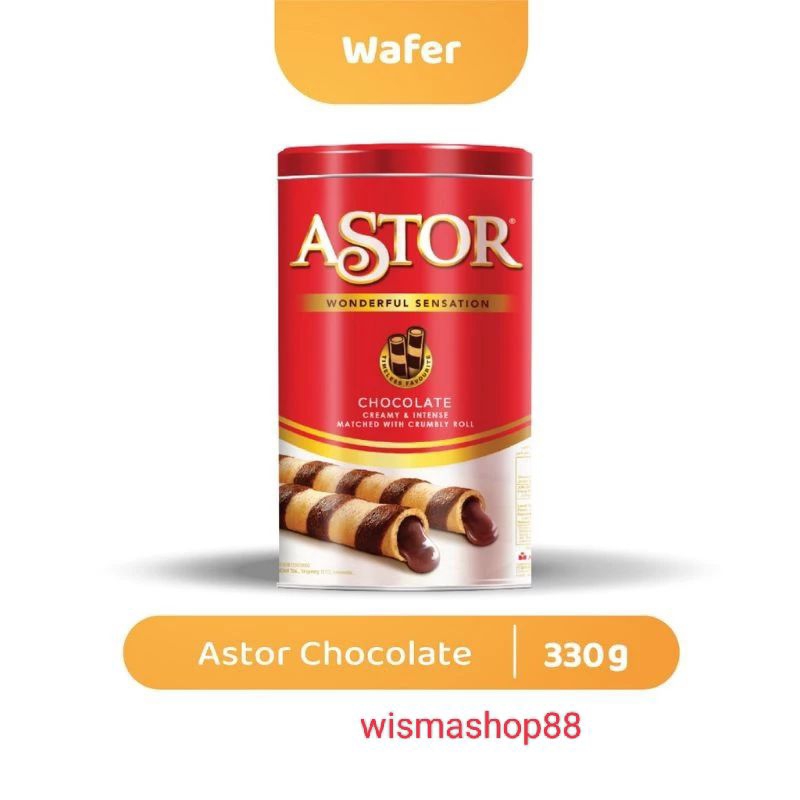 

ASTOR CHOCOLATE KEMASAN KALENG 330 GRAM / KUE LEBARAN