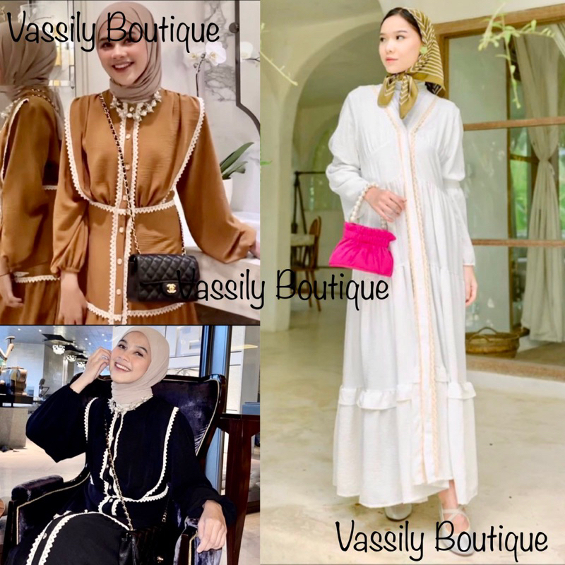 Haidee & Orlin: Mahyra Dress Arsha Dress Raya Series Vol. 2 (Black, White, Brick, Old Rose, Blush Nu