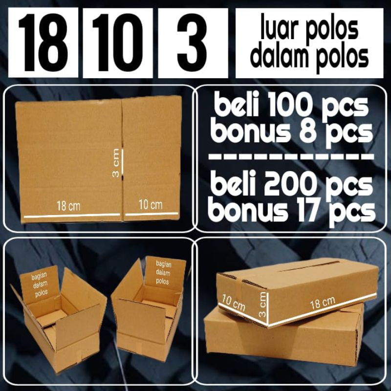 

Kardus kemasan ukuran 18x10x3