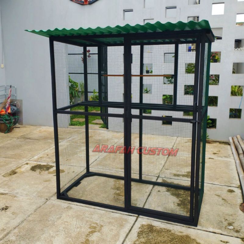 Sangkar Kandang Burung Ternak Koloni Aviary Kotak Besar Lovebird Murai Perkutut Finch Falk Jumbo