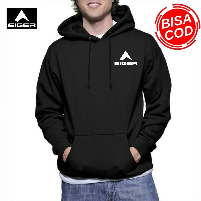 Sweater Hoodie Rii Gunung Bahan Katun Fleece Jaket Pria Dewasa