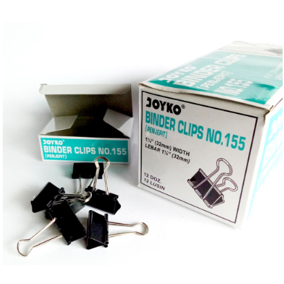 

[Isi 12] Binder Clips Joyko No. 155 (32 mm)