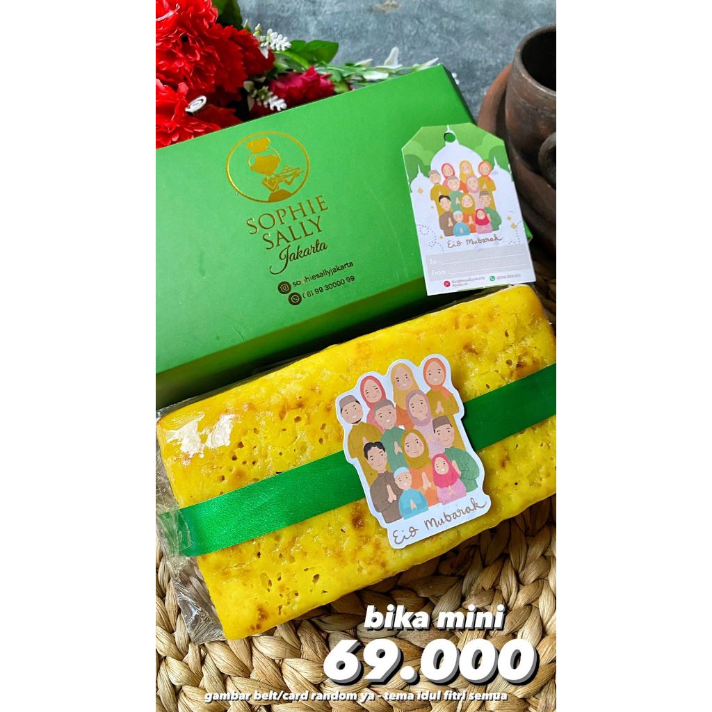 

Bika Ambon Mini 9x18 cm Hampers Idul Fitri / Paket Lebaran