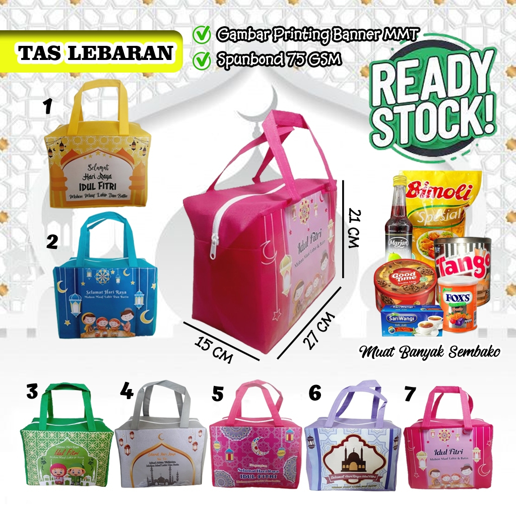 

Ready Stock Tas Souvenir Resleting Lebaran Idul Fitri Sembako Termurah Bahan Tebal