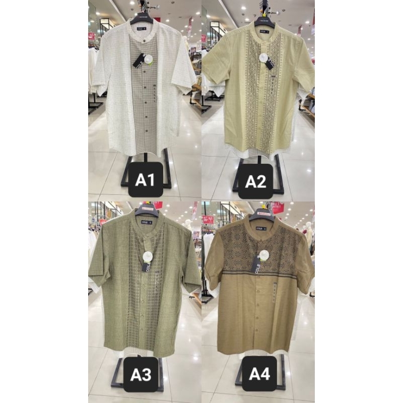COLE Kemeja Koko Pria lengan pendek new arrival size S M L XL