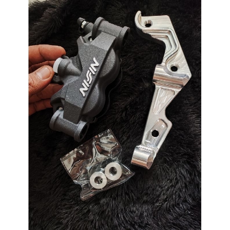 breket duralium A5 kaliper nmax pitch100 Brembo M50 disc 230 dan 260 mm