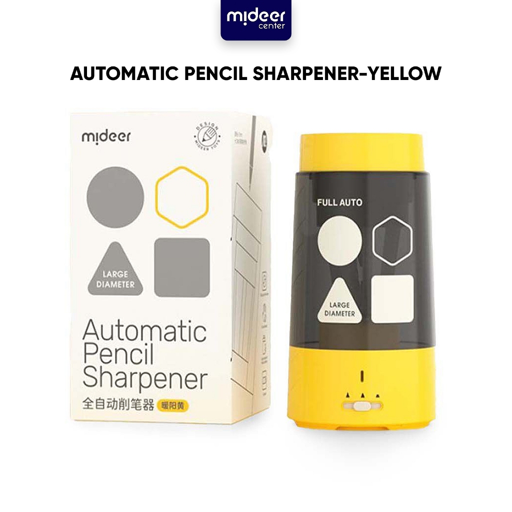 

Mideer Automatic Pencil Sharpener Sunny Yellow / Rautan Pensil Elektrik Anak Otomatis