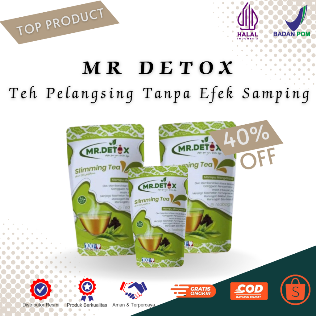 [BEST SELLER] MR DETOX TEH DETOX SISTEM PENCERNAAN TEH DETOX PEMBERSIH USUS DAN LAMBUNG TEH PELANGSI