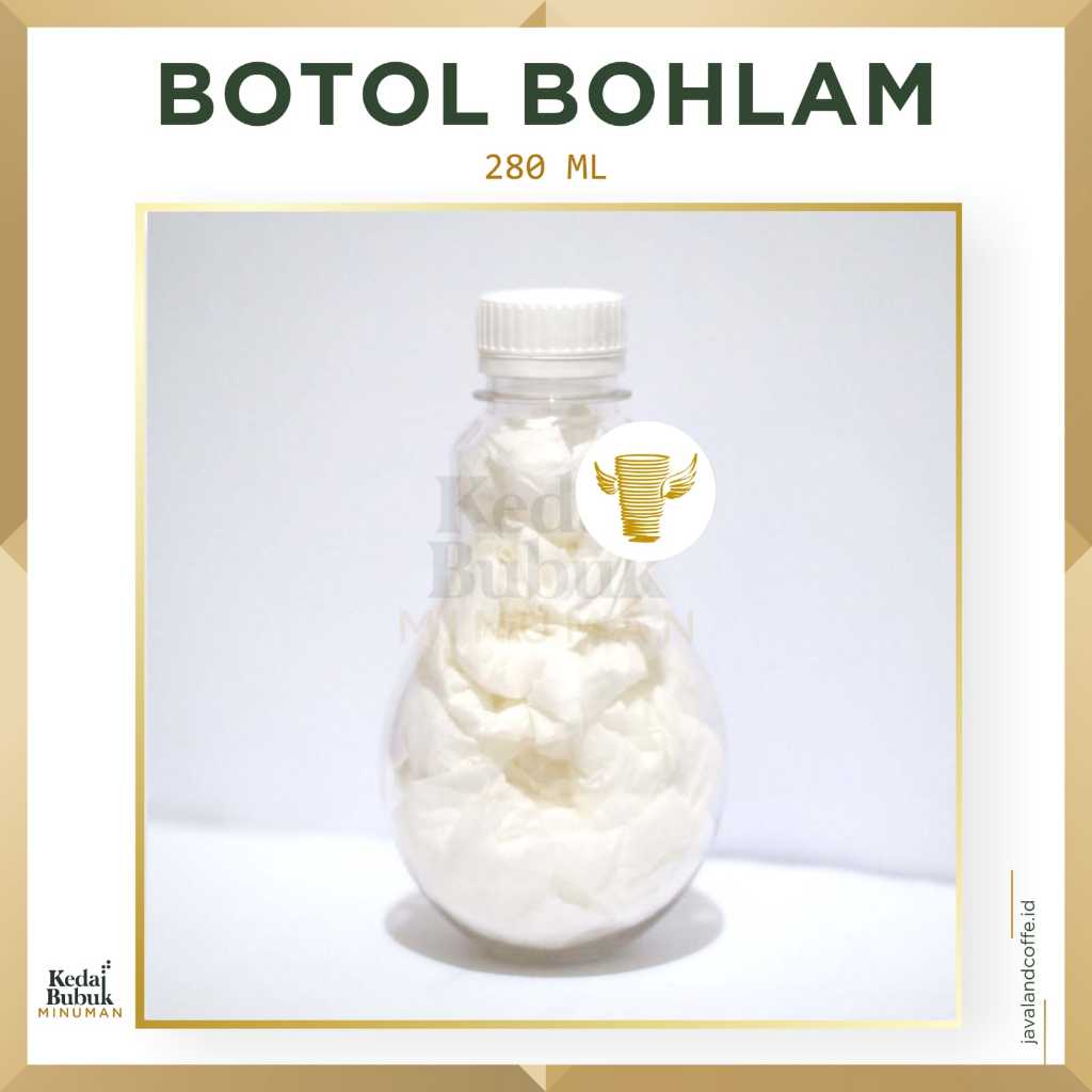 Botol Bohlam 270ml | Peralatan Usaha Minuman Kekinian
