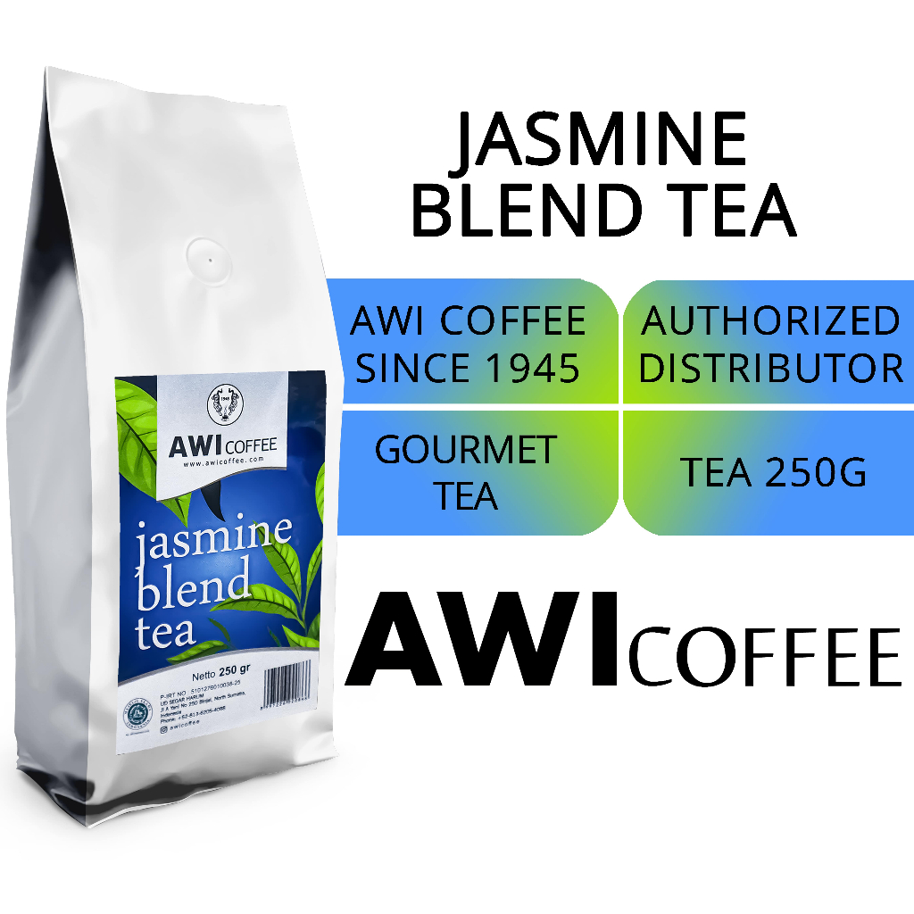 

Awi Jasmine Blend Tea 250 Gr | Teh Hitam Dan Jasmine | Blend Tea | Teh Jasmine