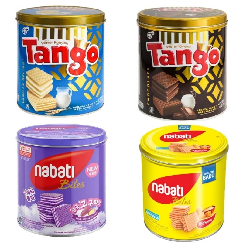 

Tango Wafer Chochote Can 270g | Vanilla 270g | Nabati Wafer Can 287g | Wafer Kaleng | Kue Kaleng