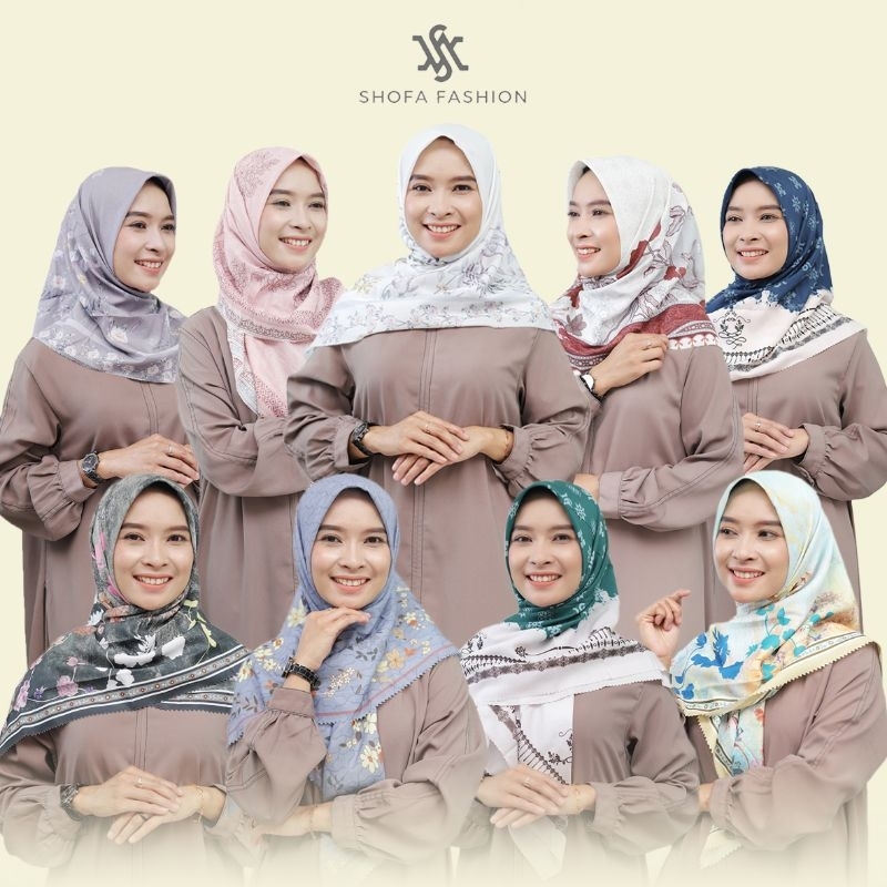 Shofa fashion -Hijab segiempat voal motif tryspan Series Calista