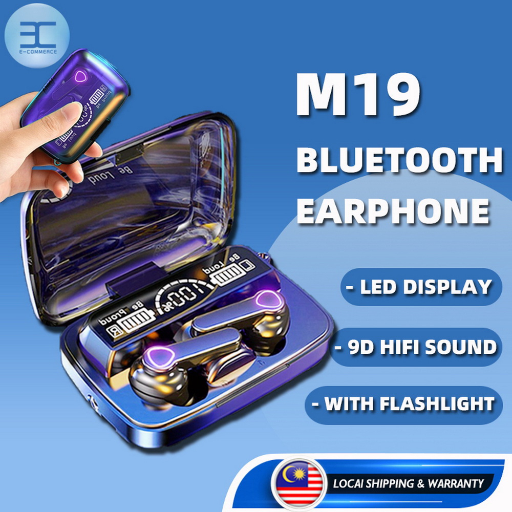 Earphone TWS F9-5 / TWS X15 / TWS M90 PRO / TWS M10 / TWS M19 TWS Full Bass 3500mAh Power Bank Bluet