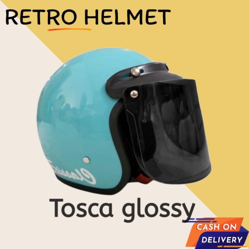 [Murmer] Helm Bogo Classic Dewasa Pria Wanita SNI Free Kaca (Tosca Glossy)