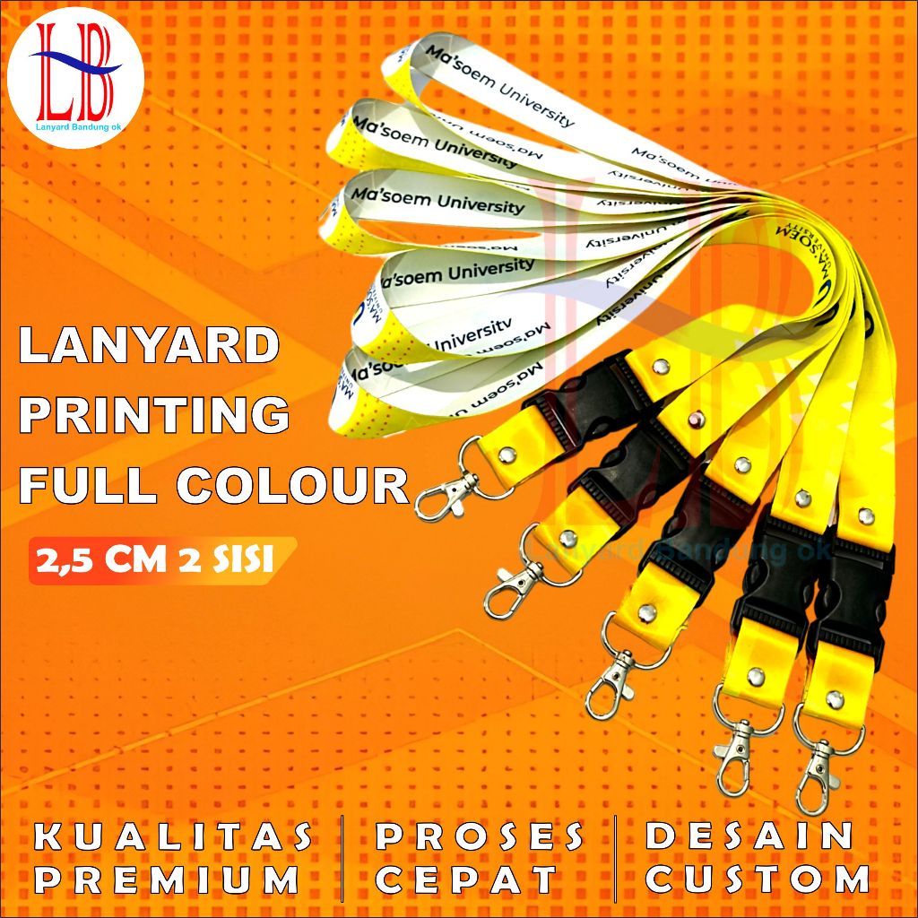 

LANYARD ID CARD PRINTING CUSTOME 2,5 CM/CETAK TALI LANYARD ID CARD CUSTOME PRINTING 2,5 CM/CETAK TALI LANYARD CUSTOME