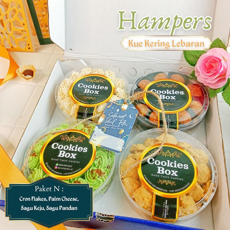 

Paket N Kue Kering Lebaran Idul Fitri Parcel Lebaran Hampers Idul Fitri Cookies Lebaran, Cornflakes, Palace, Sagu Keju, Sagu Pandan