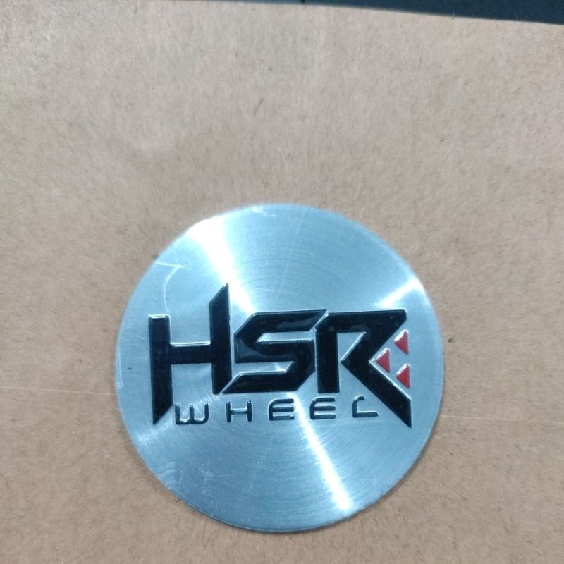 EMBLEM ORIGINAL HSR WHEEL // LOGO HSR WHEEL UKURAN 4.5CM DATAR