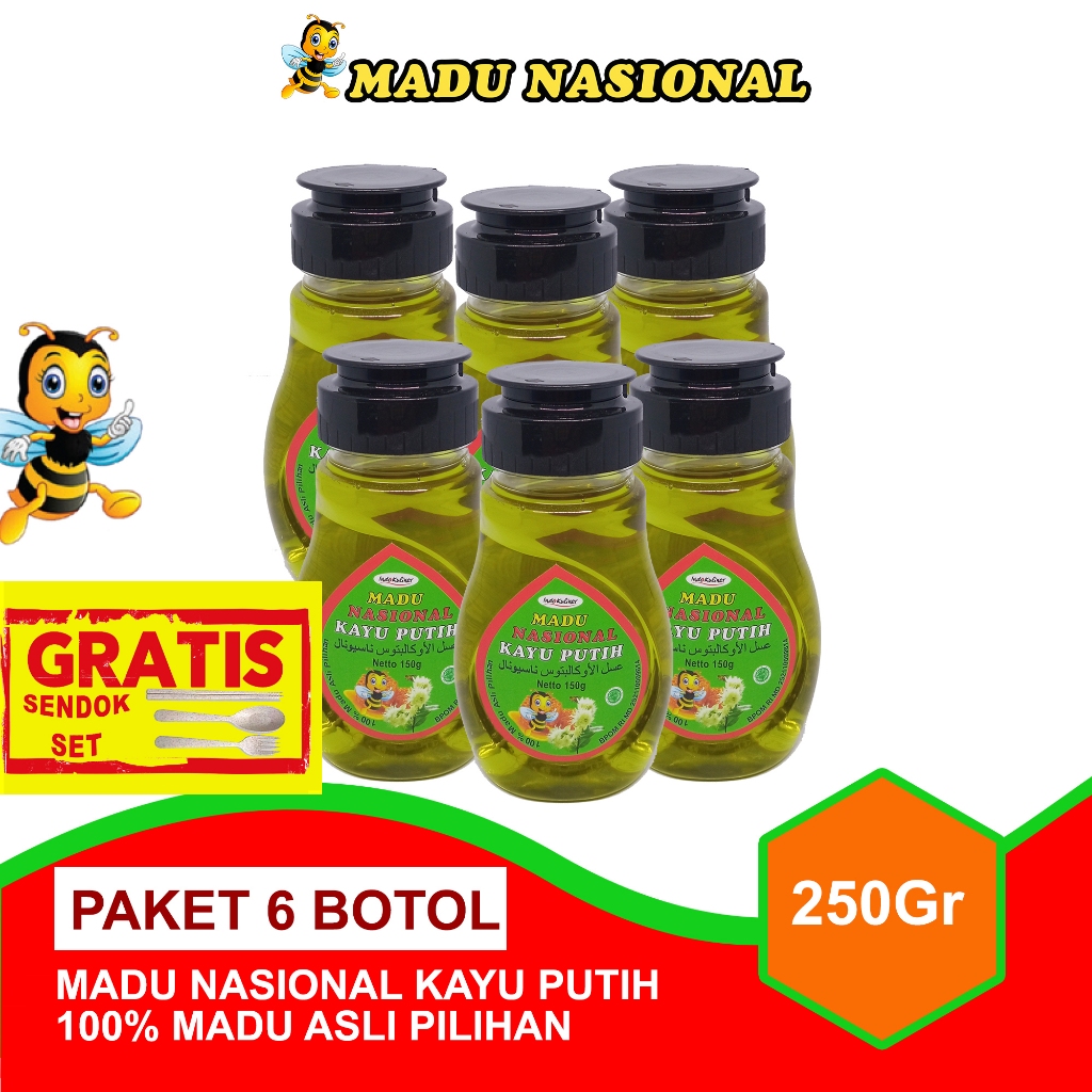 

Madu Nasional Kayu Putih Cajuput 250gr 6 Botol