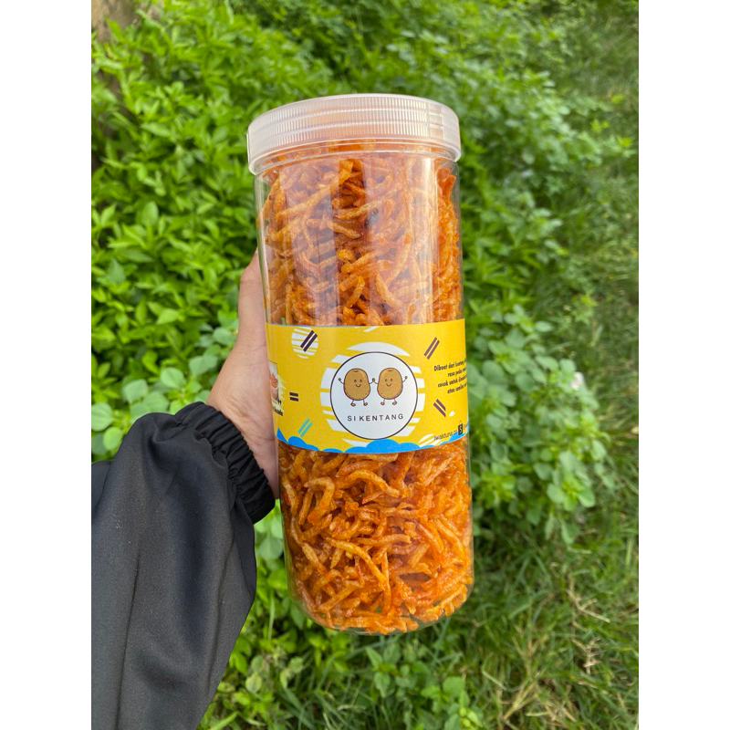 

Kentang Mustofa Premium Si Kentang Kemasan 350 gr toples ukuran 1300 ml