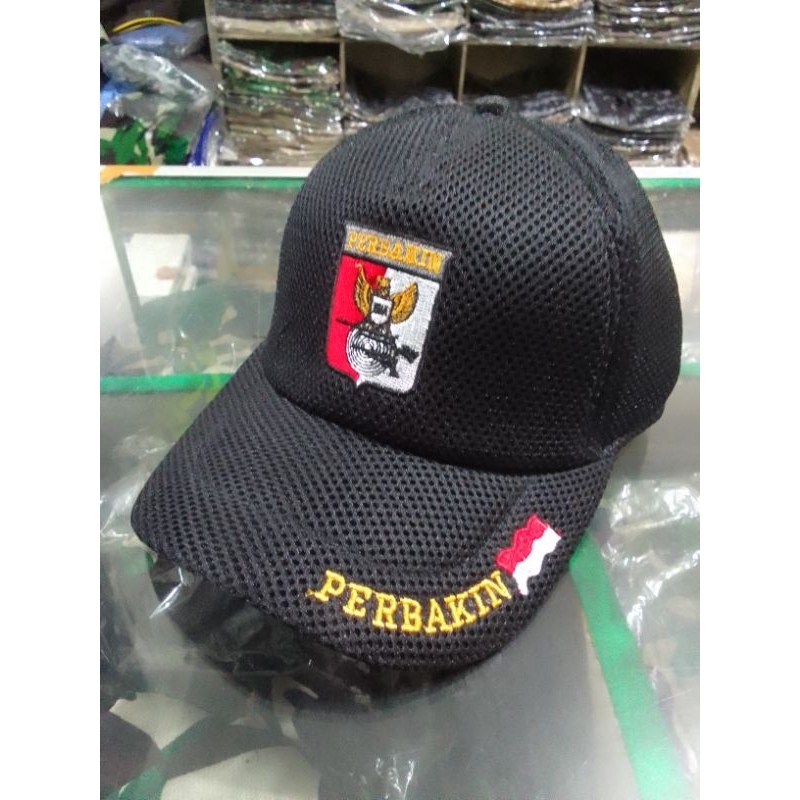 Topi Perbakin Hitam - Topi hitam logo Perbakin