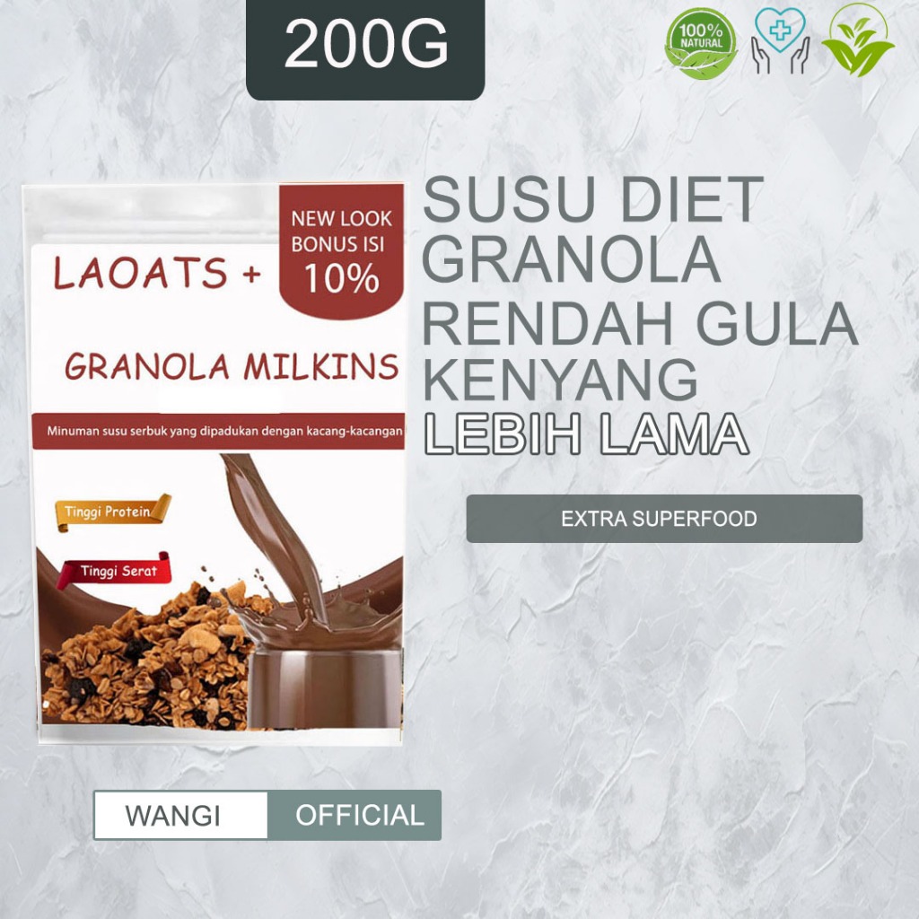 

Minuman diet pelangsing badan penurun berat badan granola diet meal replacememt susu diet pengganti makan Laoats