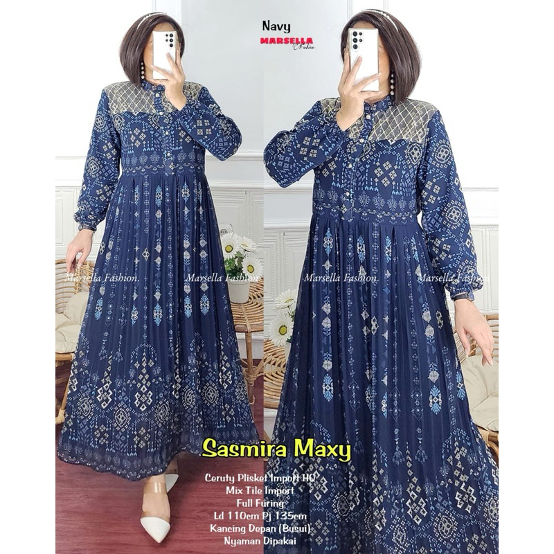 GAMIS CERUTY CERUTI CERUTTY CERRUTI CERUTTI CERRUTY PLISKET PRISKET MOTIF BUNGA KECIL GRATIS JILBAB 