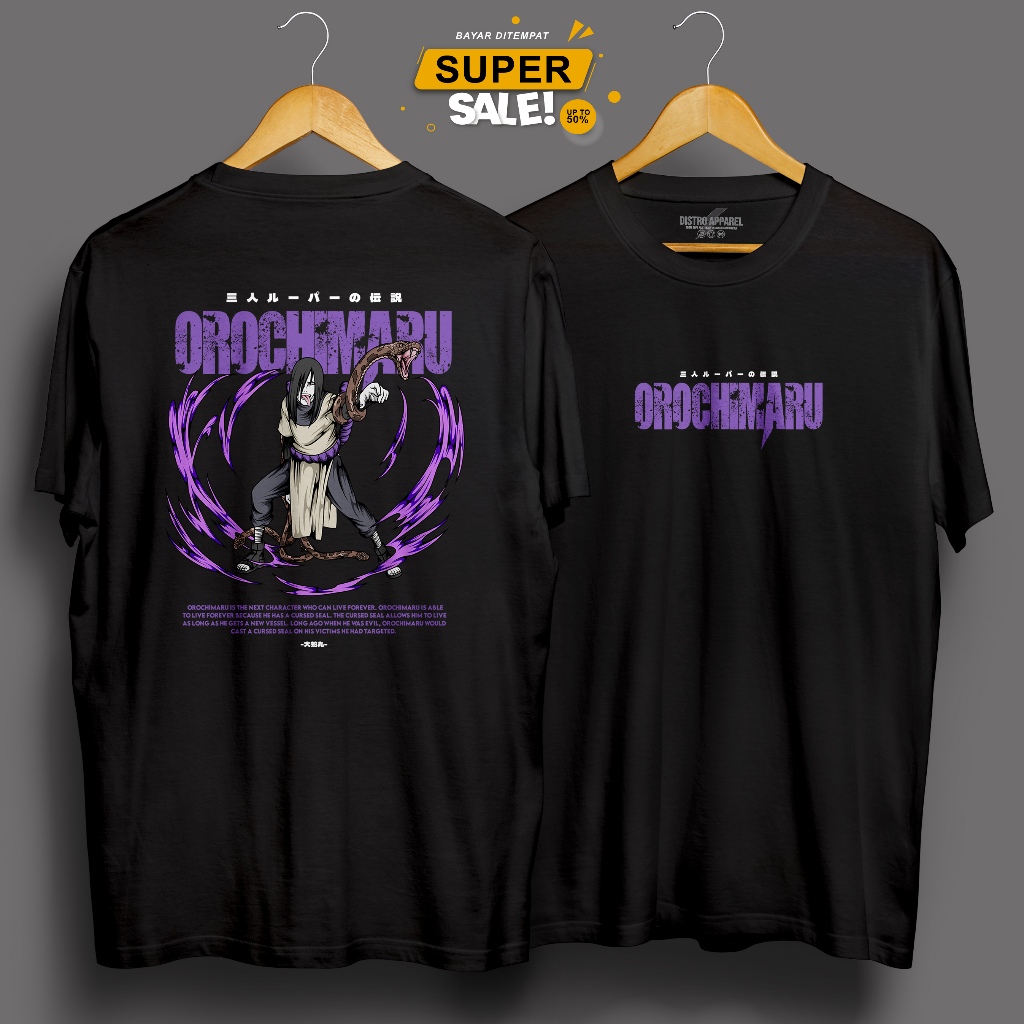 OROCHIMARU - KAOS DEWASA MOTIF ANIME NARUTO BORUTO KARAKTER OROCHIMARU