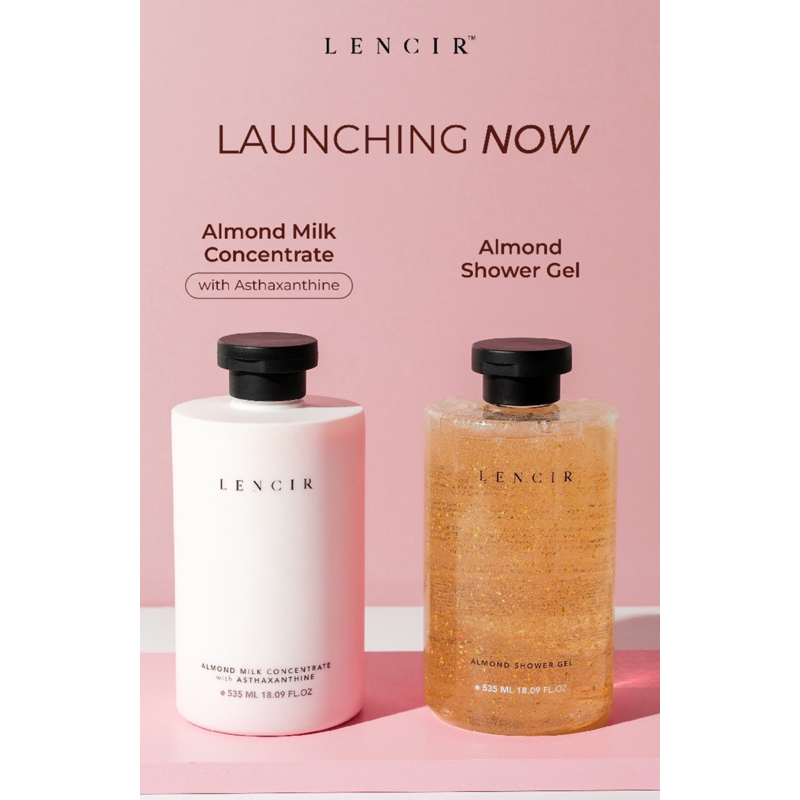 LENCIR BODY LOTION BODY WASH ALMOND GEL - ALMOND MILK CONCENTRATE BODY LOTION WITH ASTAXANTHIN dabe 