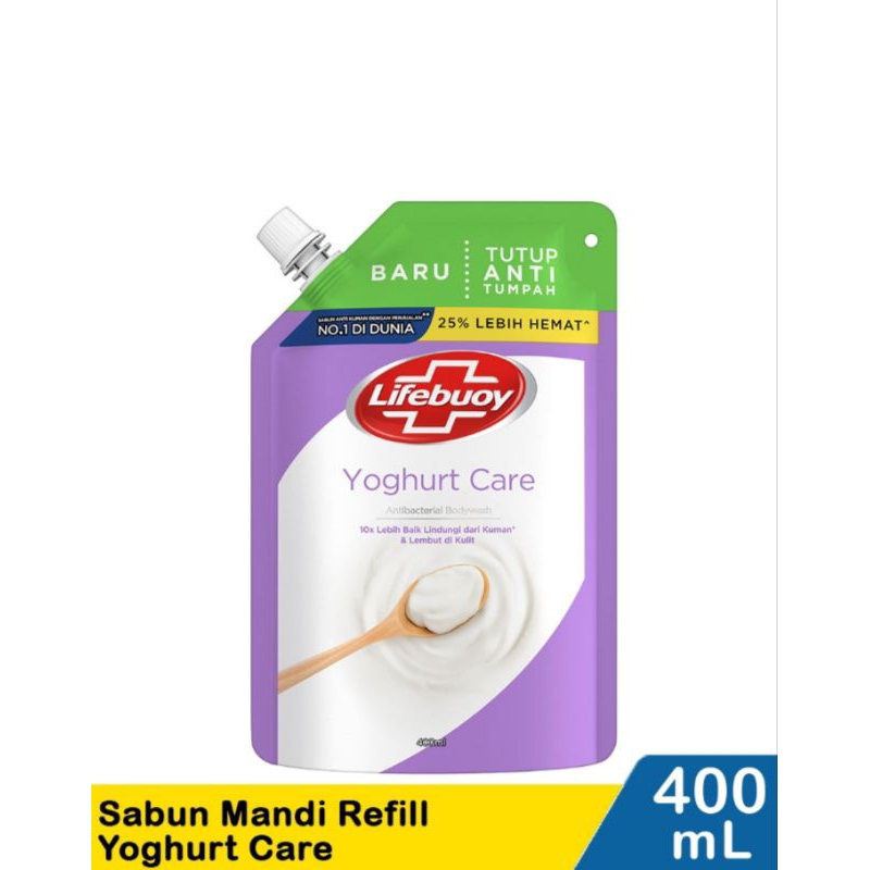 lifebuoy sabun mandi cair refill yogurt care 400 ml