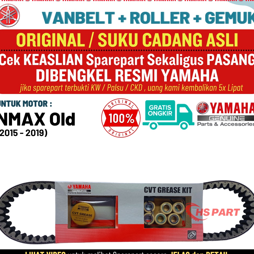 Murah Meriah Vanbelt Nmax Old Original Yamaha  Vbelt Nmax Original Yamaha  Roller Nmax Old Original 