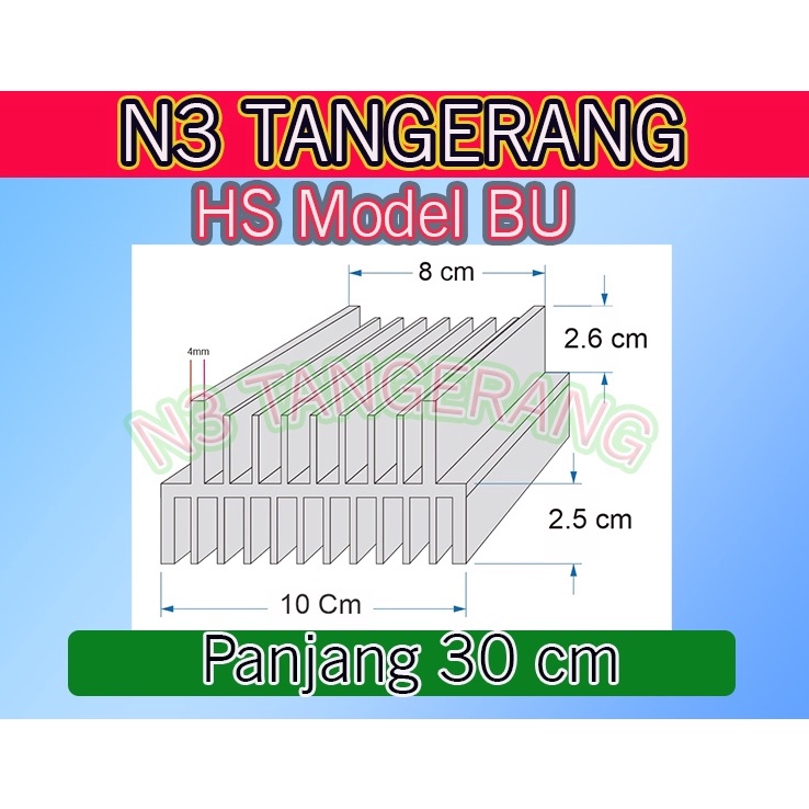 LANGSUNG ATC PENDINGIN HS HEATSINK 3U 3CM MK YIROSHI JBL SOCL