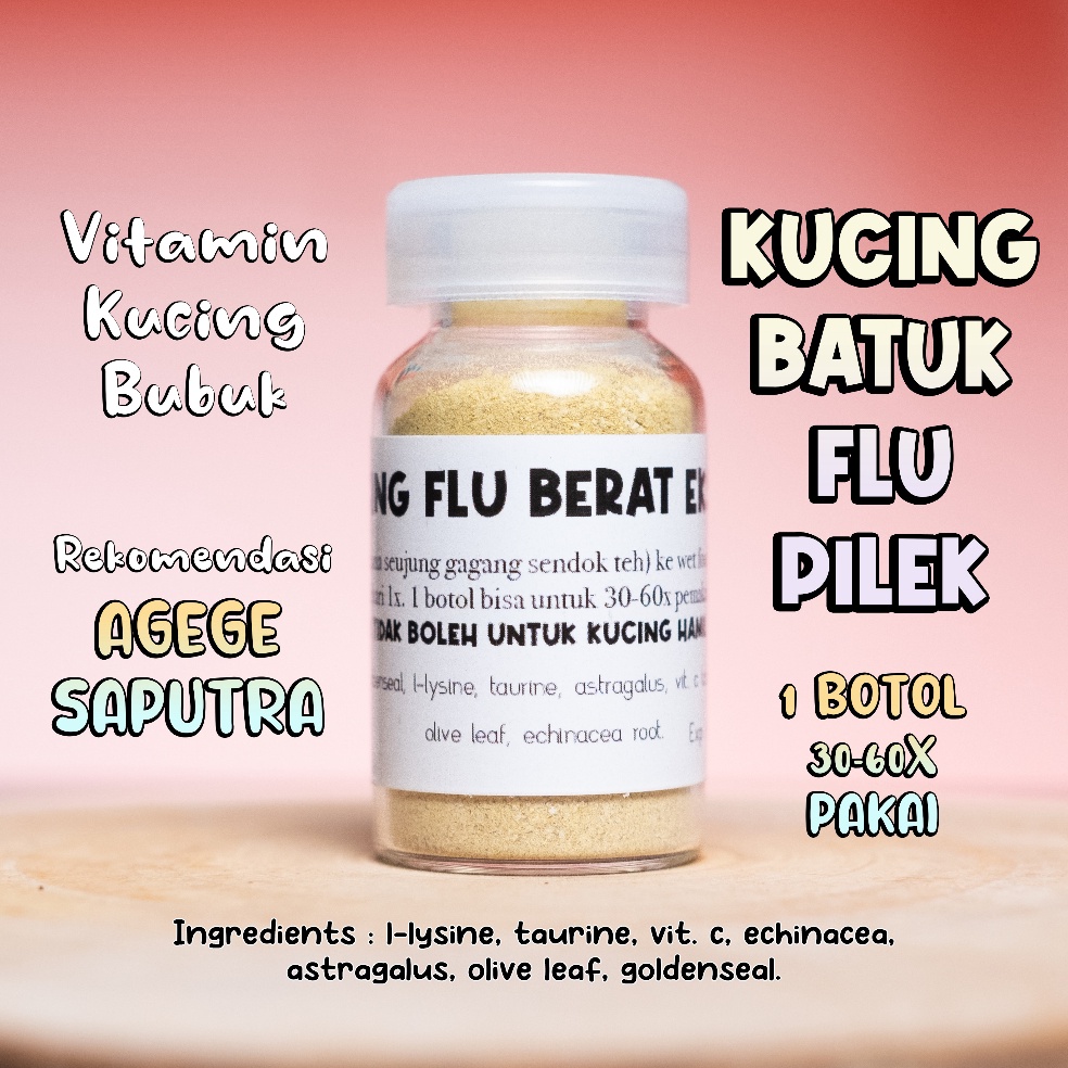 Langsung Atc Kucing Flu Berat Ekstra Flu Pilek Batuk Chlamydia Calicivirus Panleukopenia