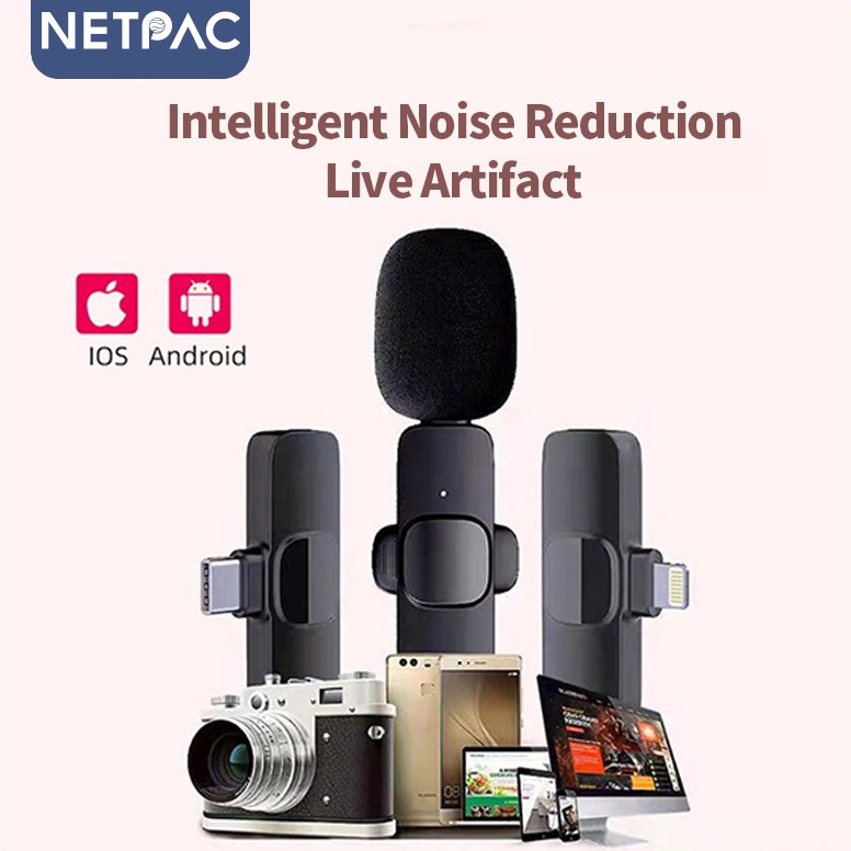 SALE Special Lavalier Wireless Microphone Recording Android Apple Hp Anchor Outdoor Bluetooth Noise 