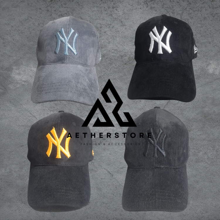 Topi Baseball Dewasa | Topi Baseball Corduroy Bordir NY Kece Dewasa Laki-laki Perempuan | Dewasa Uni