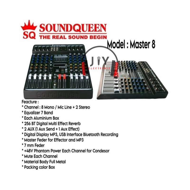 Audio Mixer 8 Channel SoundQueen Sound Queen Master-8 Master 8 Master8