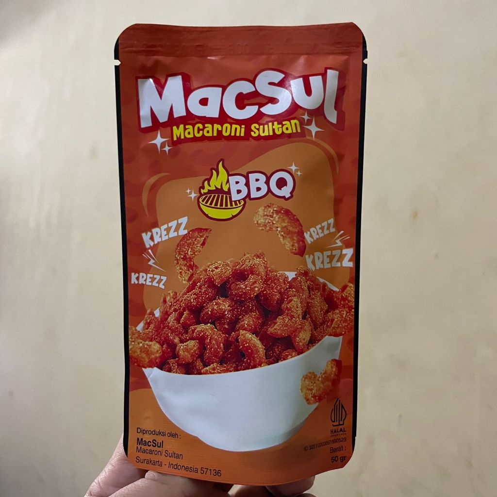 

MAKARONI SULTAN SNACK VIRAL | SNACK | 50G | BARBEQUE BBQ