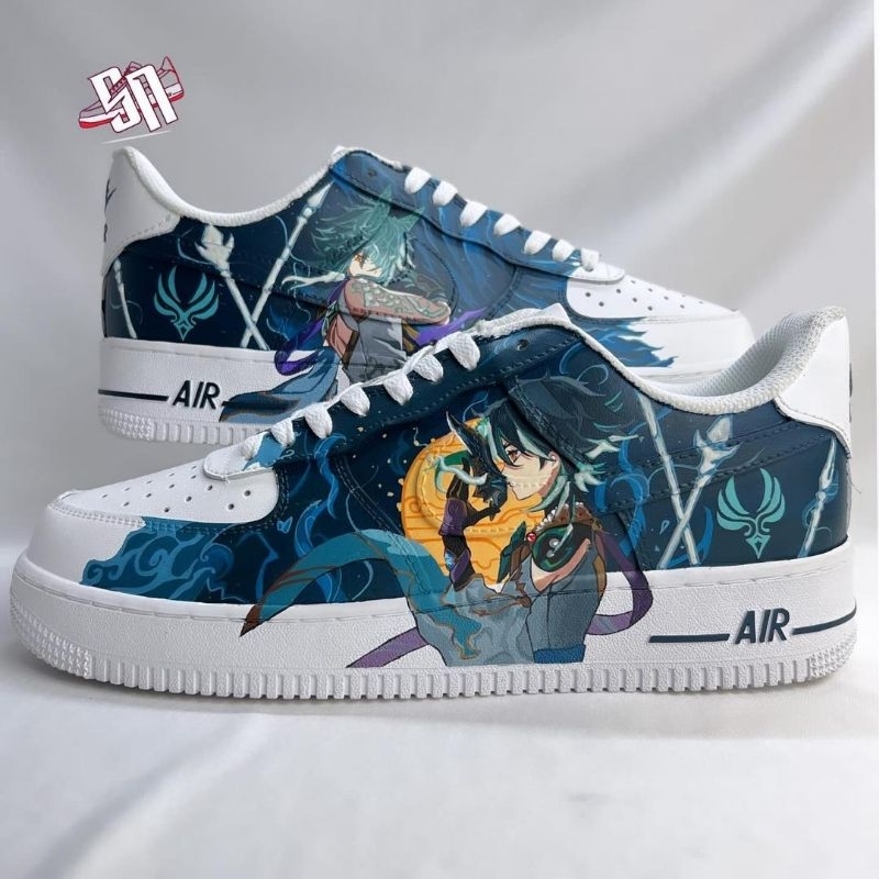 (BISA REQUEST GAMBAR) AF 1 Xiao Genshin Impact Glow In the Dark