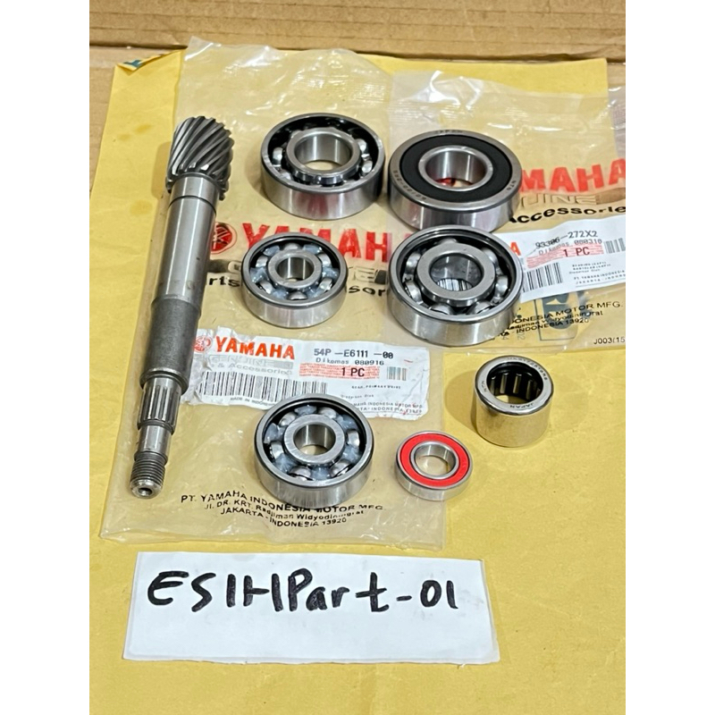 As pully 54P plus bearing rasio gardan 5pcs + laher bambu Yamaha Mio J Mio GT Soul GT 115 Xride 115