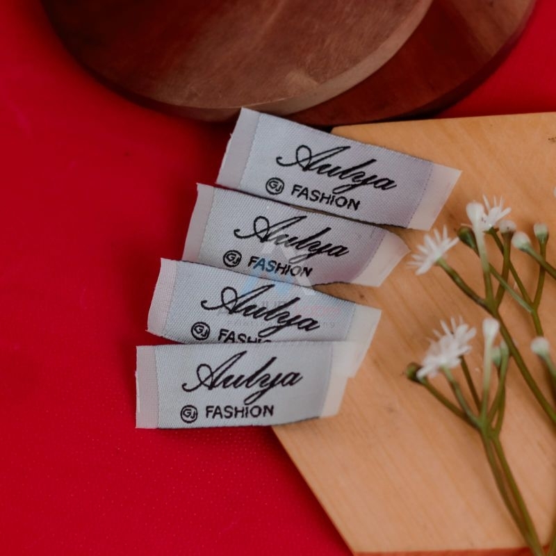 

Woven Bordir Damask Tag Baju Custom Label Rajut
