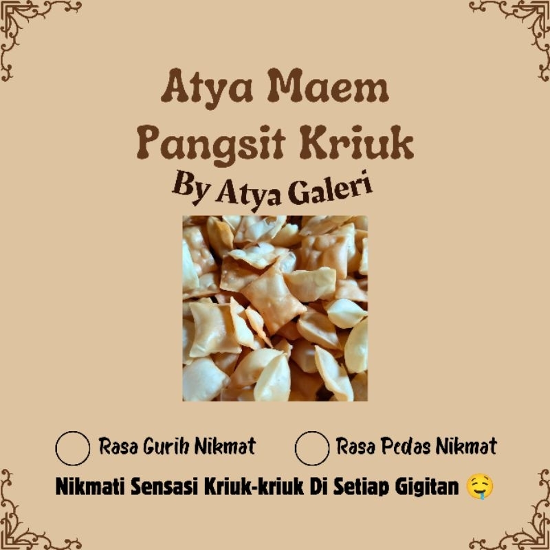 

Atya Maem Pangsit Kriuk By Atya Galeri Cemilan Kekinian Viral Trend